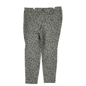 DKNY JEANS Jegging Grey Green Abstract Camo Print Stretch Skinny Pants Size 20W